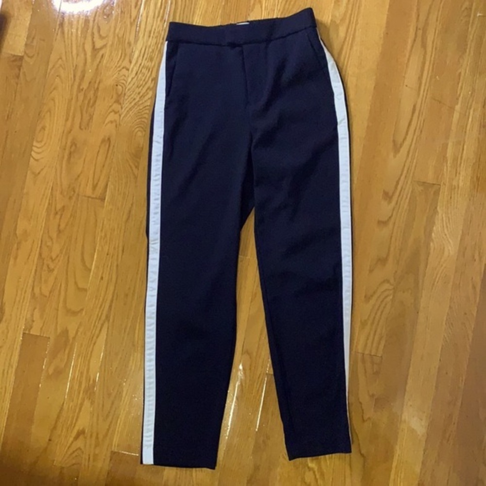 NWOT H&M High-Waisted Ankle Length Pants with Stripe Down the Side- Size 4